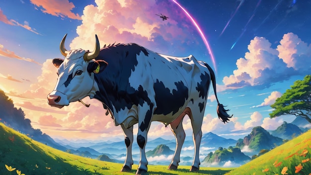 il progetto mucca navicella spaziale mucca stile ghibli draw