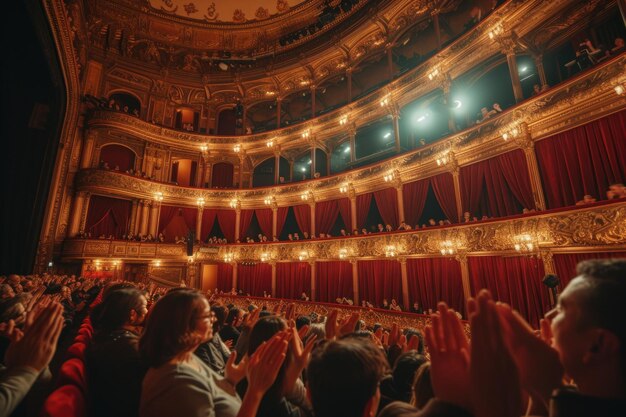 Il pubblico applaude all'opera