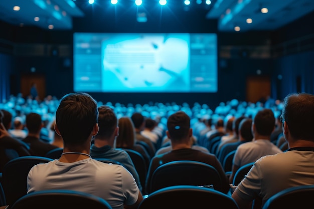 Il pubblico impegnato nella presentazione della conferenza