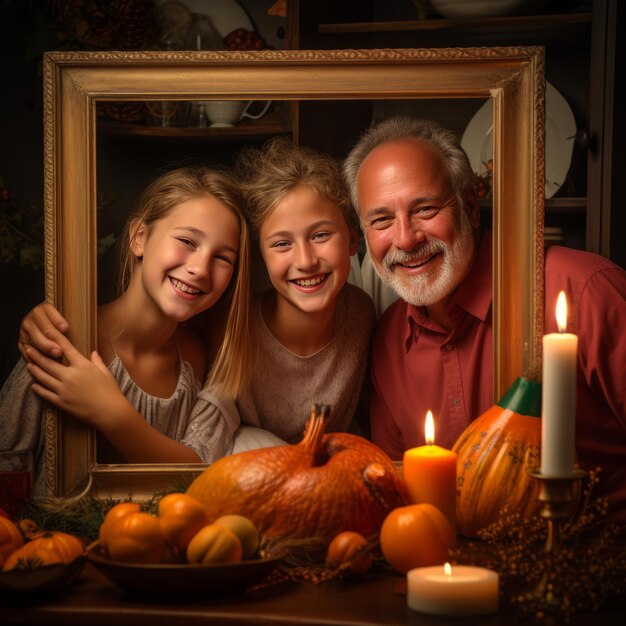 Il quadro per le foto del Ringraziamento in famiglia