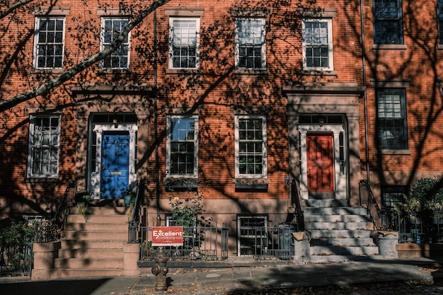 Il quartiere di Brooklyn Heights con le sue tipiche case