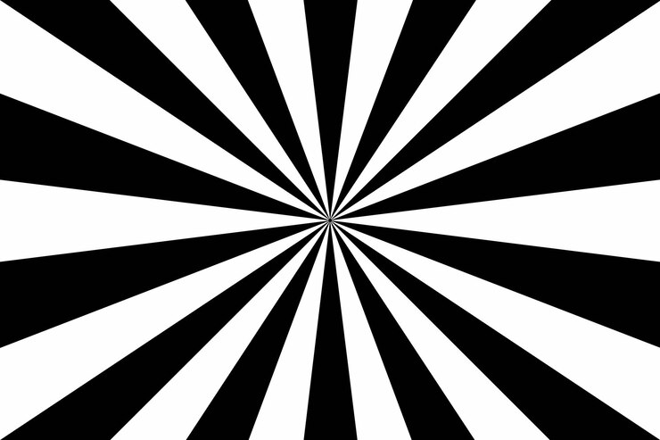 Foto il raggio di sole psichedelico bianco e nero