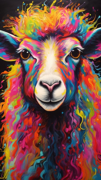 Il realismo colorato delle pecore della discoteca