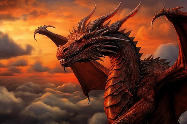 Il respiro di fuoco dei draghi crea forme nelle nuvole.