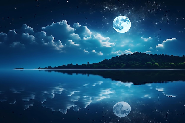 Il riflesso della luna sull'acqua