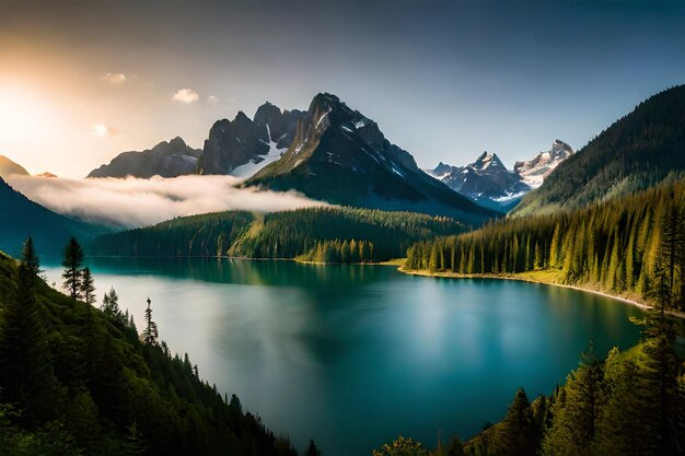 Il riflesso delle montagne nel lago