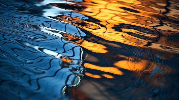 Il riflesso di un edificio nell'acqua ferma IA generativa