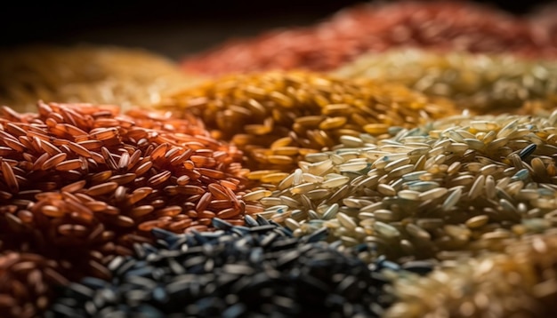 Il riso basmati biologico è un alimento salutare per i pasti vegetariani generato dall'IA