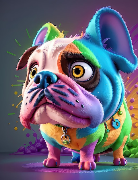 Il ritratto artistico del bulldog