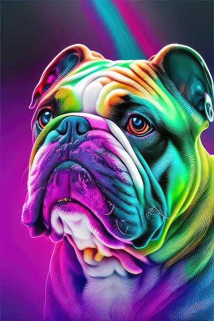 Il ritratto artistico del bulldog