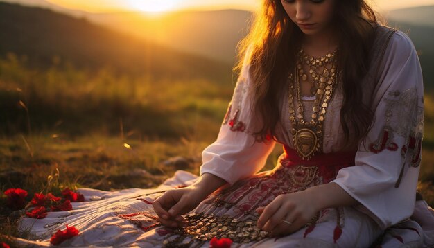 il rituale mattutino di attaccare Martisor ai vestiti