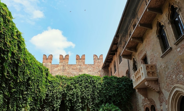 Il romantico balcone di Romeo e Giulietta a Verona Italia shakespeare