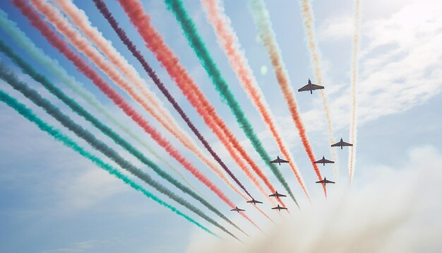 Il saluto aereo simboleggiante la Giornata della Repubblica dell'India generato dall'intelligenza artificiale