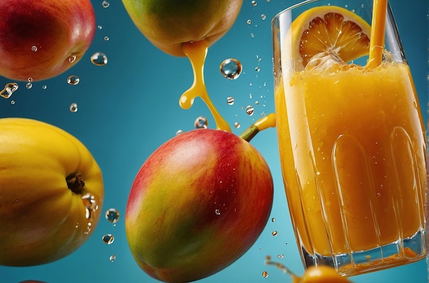 Il sapore del succo di mango estivo