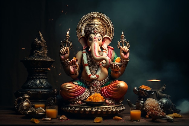 Il Signore Ganesha o Ganapati è il leader dei Shivaganas nella religione indù