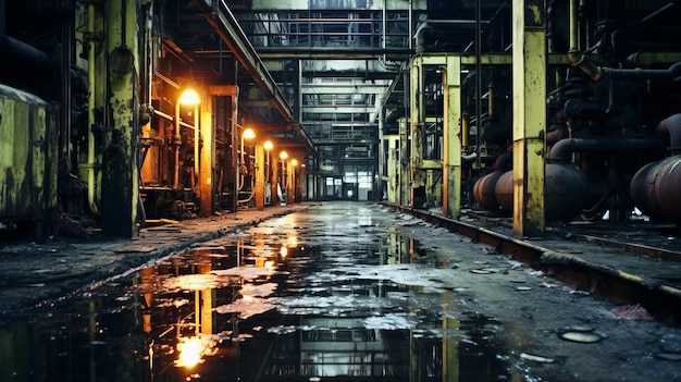 Il silenzio inquietante di una fabbrica abbandonata