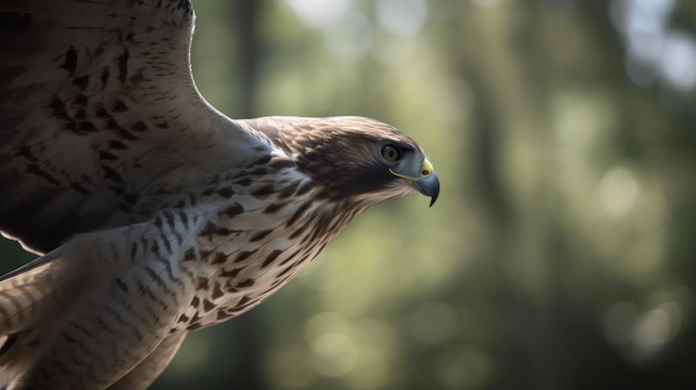 Il silenzioso colpo di un falco mentre cattura la sua preda