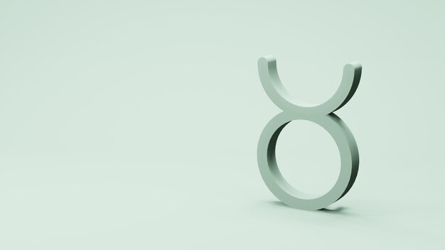 Il simbolo dello zodiaco TORO firma il rendering 3D