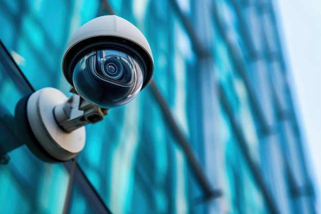 Il sistema di telecamere di sicurezza è installato nell'edificio di City Street Generative ai