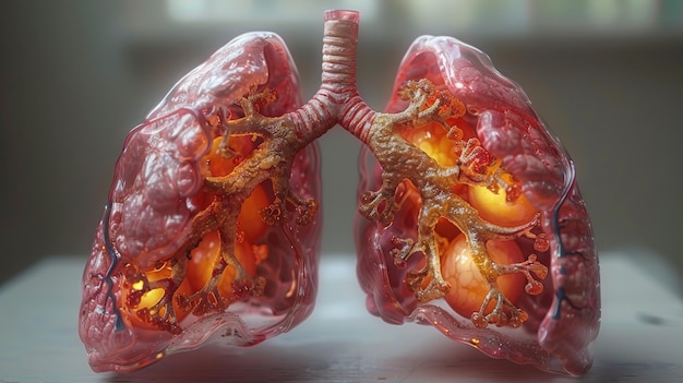 Il sistema respiratorio umano Anatomia polmonare 3D