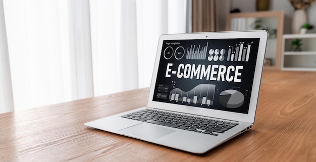 Il software di dati di e-commerce fornisce un dashboard alla moda per l'analisi delle vendite