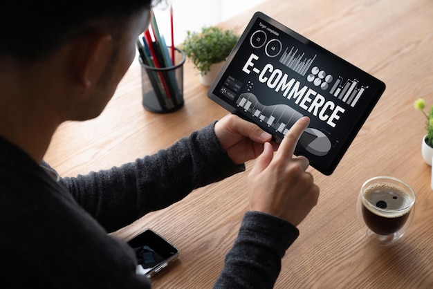 Il software di dati di e-commerce fornisce un dashboard di moda per l'analisi delle vendite