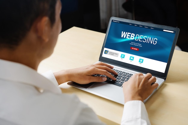 Il software di progettazione del sito web fornisce un modello di moda per le attività di vendita al dettaglio online