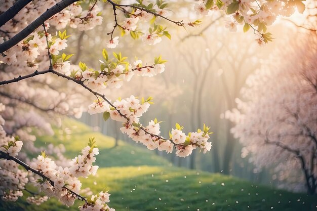 Il sole splende attraverso gli alberi