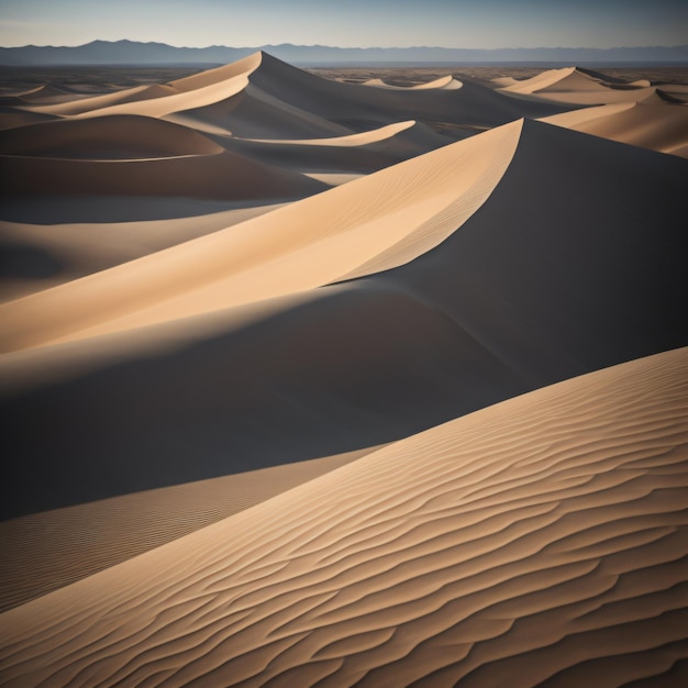 Il sole tramonta sulle dune.