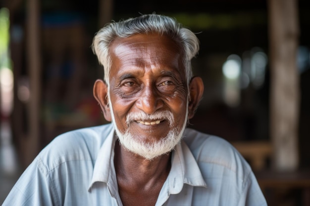 il sorriso che scalda il cuore del vecchio