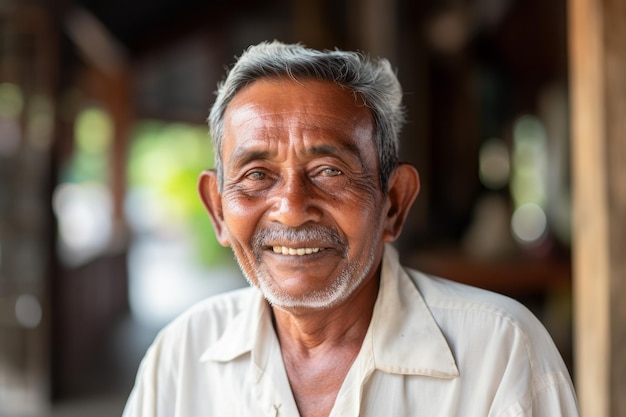 il sorriso che scalda il cuore del vecchio