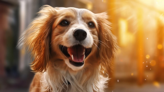 Il sorriso di un cane felice irradia pura gioia.