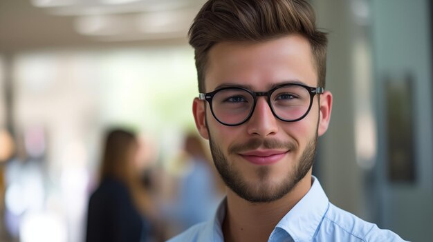 Il sorriso di un giovane sicuro di sé raffigura un atteggiamento positivo verso la vita