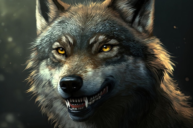 Il sorriso di Wolf da vicino