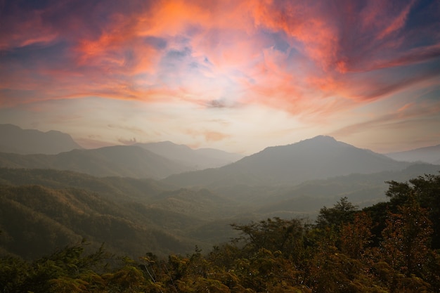 Il Sunligth in autunno in Thailandia.