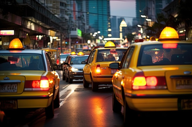 Il tassista naviga abilmente per le strade affollate generato con l'AI