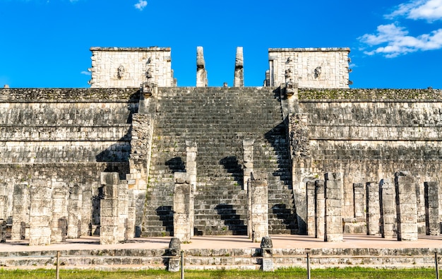 Il Tempio dei Guerrieri a Chichen Itza. nello Yucatan, in Messico