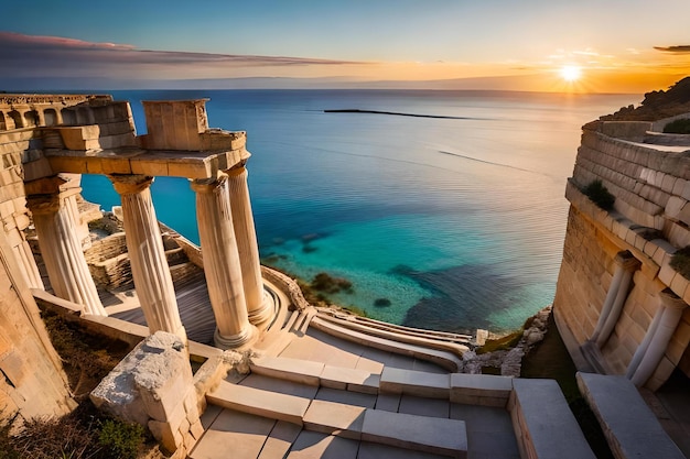 Il tempio di apollo si trova sulla costa di creta.