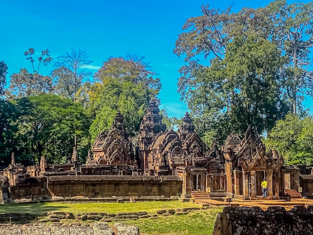 Il tempio di Banteay Srei fu costruito in onore del dio Shiva della civiltà Khmer Angkor Cambodia
