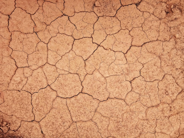 Il terreno presenta crepe nella vista dall'alto per lo sfondo