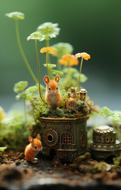 il topolino in giardino