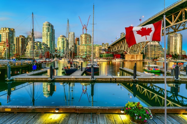 Il traghetto ha attraccato avanti a Vancouver, Canada