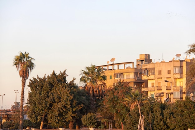 Il tramonto del Cairo dal ponte sul Nilo