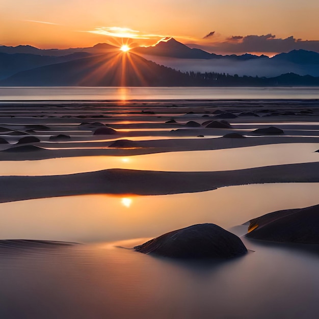 Il tramonto fotografico riflette la spiritualità della montagna nella bellezza della natura