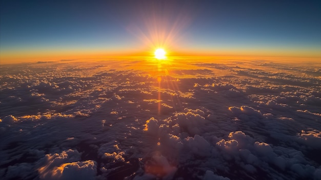 Il tramonto getta un bagliore dorato sul cielo coperto di nuvole