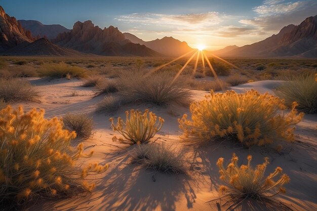 Il tramonto nel deserto