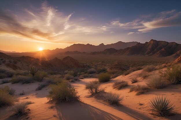 Il tramonto nel deserto