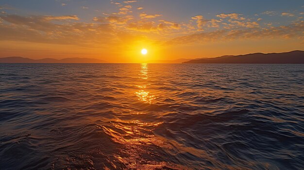 Il tramonto sul mare AI generativa