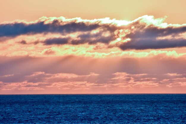 Il tramonto sul mare