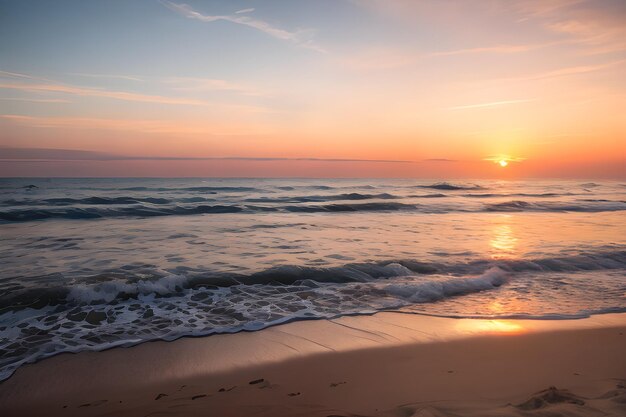 Il tramonto sulla spiaggia